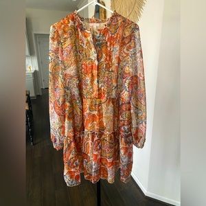 Macy’s Vibrant Boho Dress XL ❤️